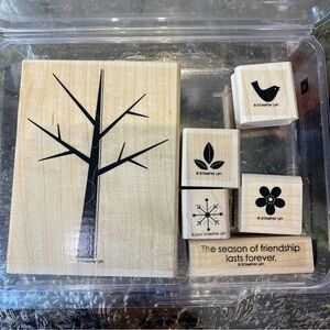 Stampin' Up - Season of Friendship - Retired - Tree, branch, bird, leaves